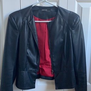 Zara basic faux leather jacket size S